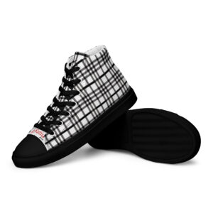 Official Ignatius Gear Plaid Men’s high top canvas shoes