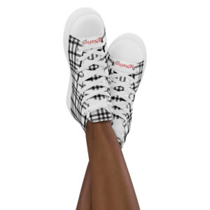 Official Ignatius Gear Women’s Plaid high top canvas shoes